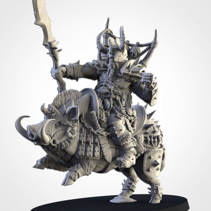 Mounted Ogre Khan | MANY weapon options | Northern Ogres | Resin 3D Printed Miniature | Txarli Factory | RPG | D&D