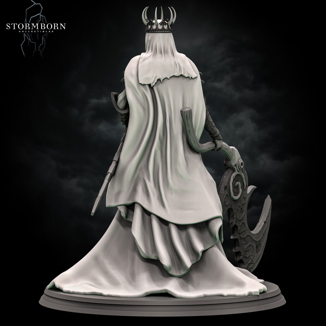 Luna, Battle Priestess of Ash | 28mm-120mm Scale | Resin 3D Printed Miniature | RPG | DND | Stormborn Collectibles