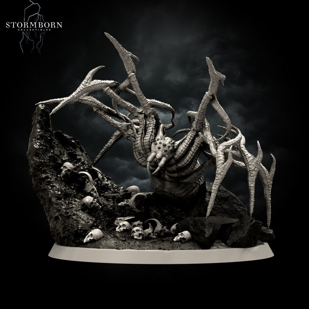 Grimfang, Weaver of Nightmares | The Widow | 32mm Scale Large (4" tall) | Resin 3D Printed Miniature | RPG | DND | Stormborn Collectibles