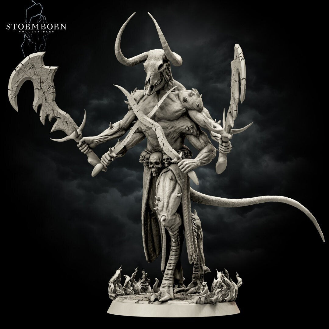 Moloch, The Soulless | Demon of Death | 28mm - 120mm scale | Resin 3D Printed Miniature | RPG | DND | Stormborn Collectibles