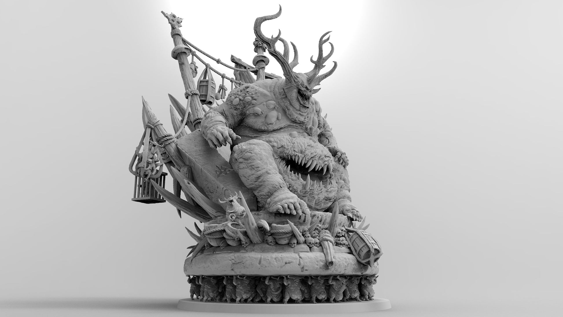 Chun'gath the Blightdaddy | Legion of Flesh | Resin 3D Printed | EmanG | Table Top Gaming