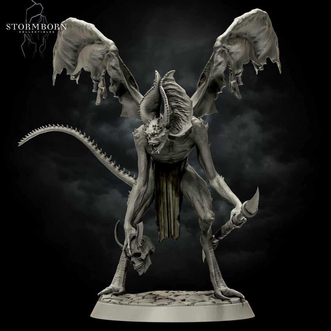 Vyrkol Demon | Demon of Anger | 28mm - 120mm scale | Resin 3D Printed Miniature | RPG | DND | Stormborn Collectibles