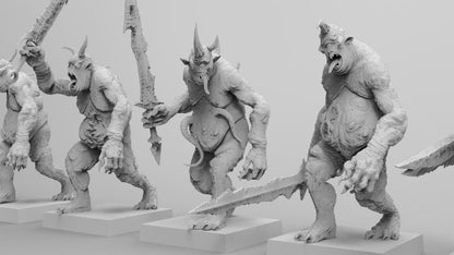 Diseased Fighters | Many Poses | Flesh Legion | Resin 3D Printed | EmanG | Table Top Gaming