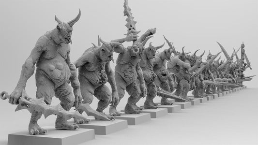 Diseased Fighters | Many Poses | Flesh Legion | Resin 3D Printed | EmanG | Table Top Gaming