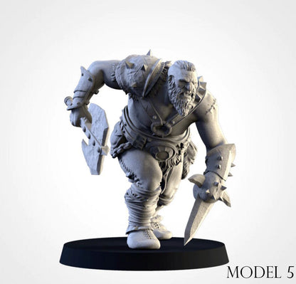 Ogre Bulls | Northern Ogres | Resin 3D Printed Miniature | Txarli Factory | RPG | D&D