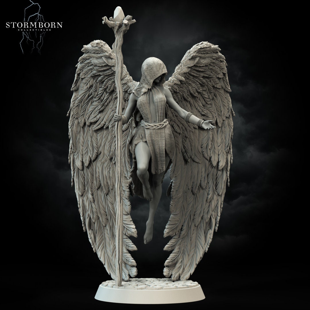 Althea, Angel of Mending | Large Model | 32mm or 75mm scale | Resin 3D Printed Miniature | RPG | DND | Stormborn Collectibles