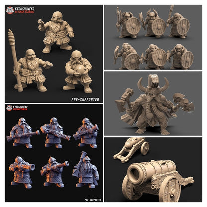 Dwarf Starter Army (35 models!) | Batallion Box | Resin 3D Printed Miniatures Fantasy / WAP | Kyoushuneko |