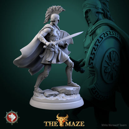 Hoplites | The Maze | Resin 3D Printed Miniature | White Werewolf Tavern | RPG | D&D | DnD
