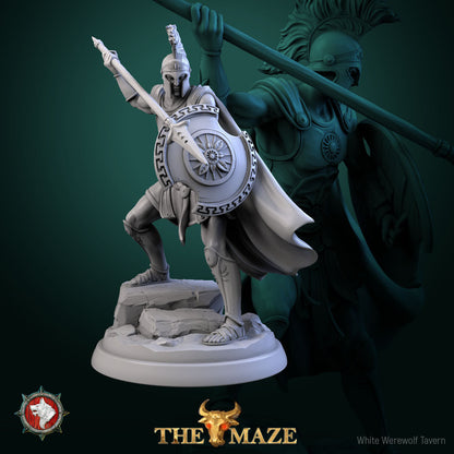 Hoplites | The Maze | Resin 3D Printed Miniature | White Werewolf Tavern | RPG | D&D | DnD