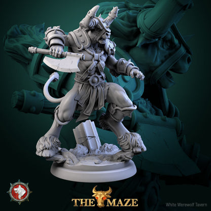 Beastman Chargers | The Maze | Resin 3D Printed Miniature | White Werewolf Tavern | RPG | D&D | DnD