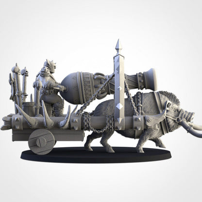 Ogre Ironblaster | Thunder Cannon | Northern Ogres | Resin 3D Printed Miniature | Txarli Factory | RPG | D&D
