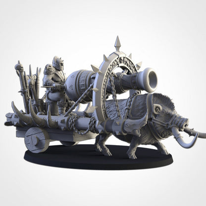 Ogre Ironblaster | Thunder Cannon | Northern Ogres | Resin 3D Printed Miniature | Txarli Factory | RPG | D&D