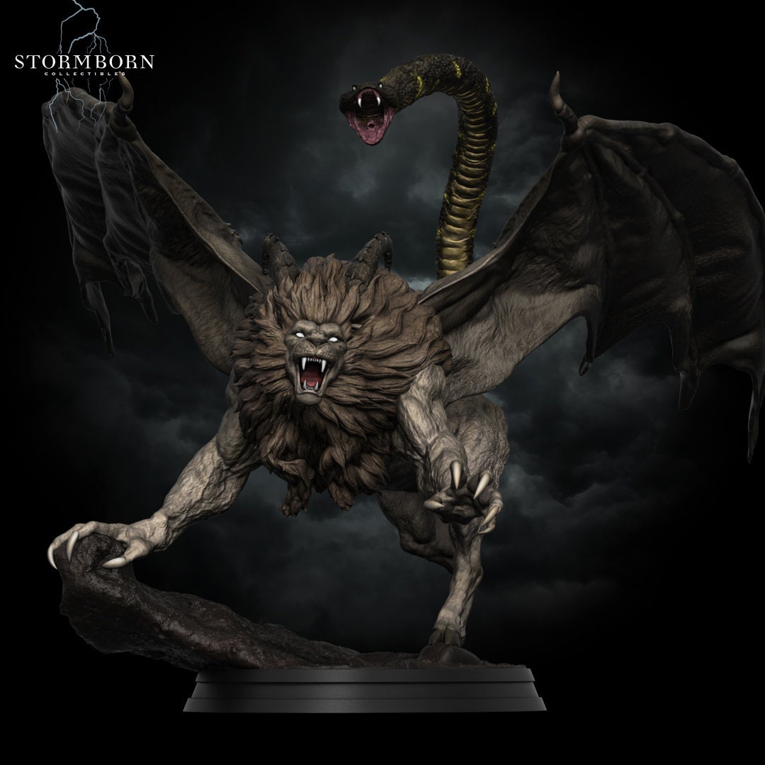 Chimera | Large Monster | 32mm or 75mm scale | Resin 3D Printed Miniature | RPG | DND | Stormborn Collectibles