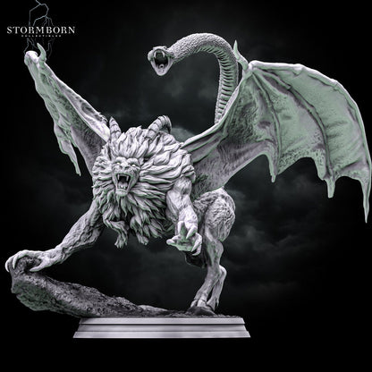Chimera | Large Monster | 32mm or 75mm scale | Resin 3D Printed Miniature | RPG | DND | Stormborn Collectibles