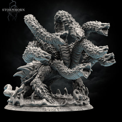 Snapping Turtle Hydra | Large Monster | 32mm or 75mm scale | Resin 3D Printed Miniature | RPG | DND | Stormborn Collectibles