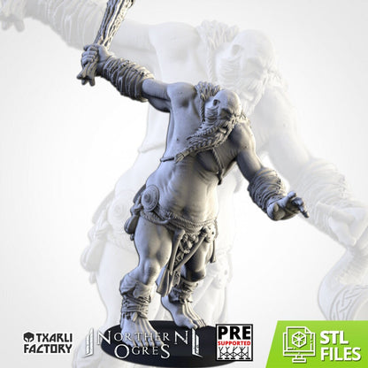 Giant | Northern Ogres | Resin 3D Printed Miniature | Txarli Factory | RPG | D&D
