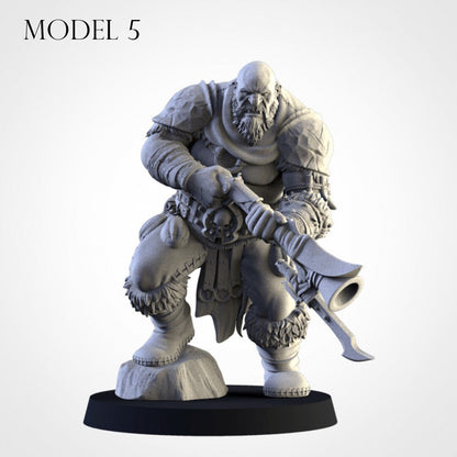 Ogre Leadbelchers | Northern Ogres | Resin 3D Printed Miniature | Txarli Factory | RPG | D&D