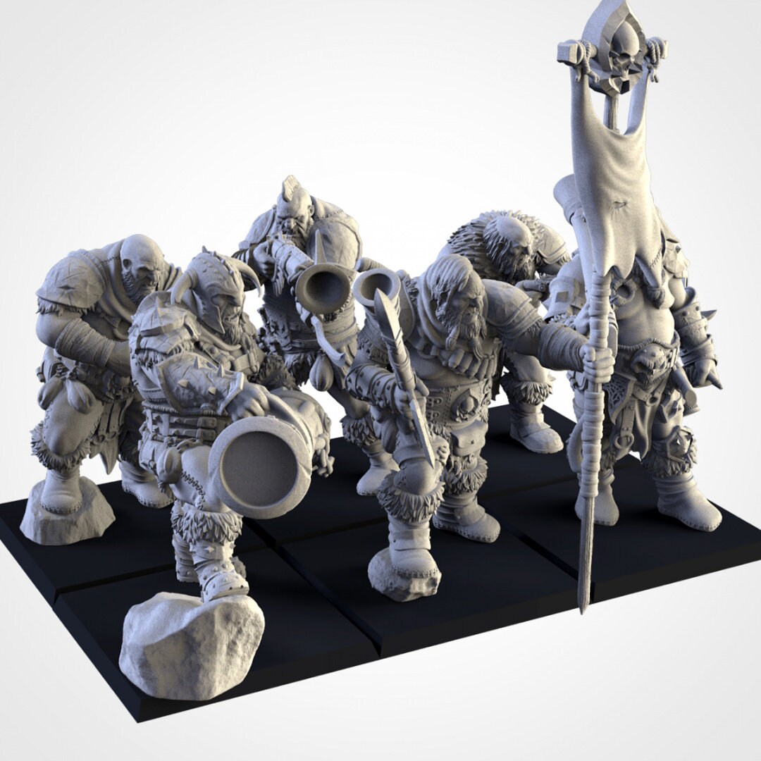 Ogre Leadbelchers | Northern Ogres | Resin 3D Printed Miniature | Txarli Factory | RPG | D&D | Warhammer