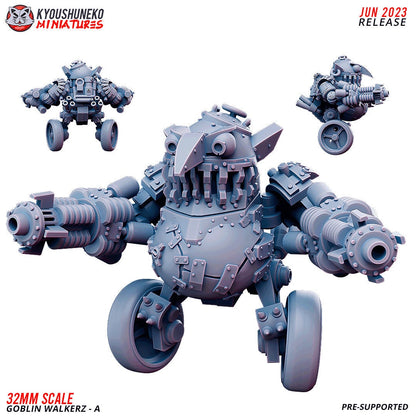 Goblin Mech | 3 Variants | Orcs and Goblins | Greenskins  Proxies | Resin 3D Printed Miniature | Kyoushuneko