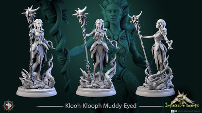 Klooh-Klooph Muddy-Eyed | Impassable Swamps | Multiple Scales | Resin 3D Printed Miniature | White Werewolf Tavern