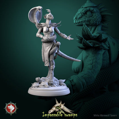 Serpentine Poisoned Flower | Impassable Swamps | Multiple Scales | Resin 3D Printed Miniature | White Werewolf Tavern
