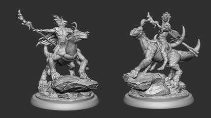 Lizardfolk Rider | Impassable Swamps | Resin 3D Printed Miniature | White Werewolf Tavern | RPG | D&D | DnD