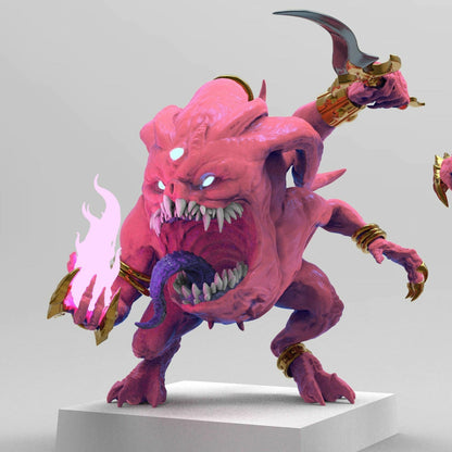 Pink Terrors of Change | Many Poses | Legion of Change | Resin 3D Printed | EmanG | Table Top Gaming Proxies
