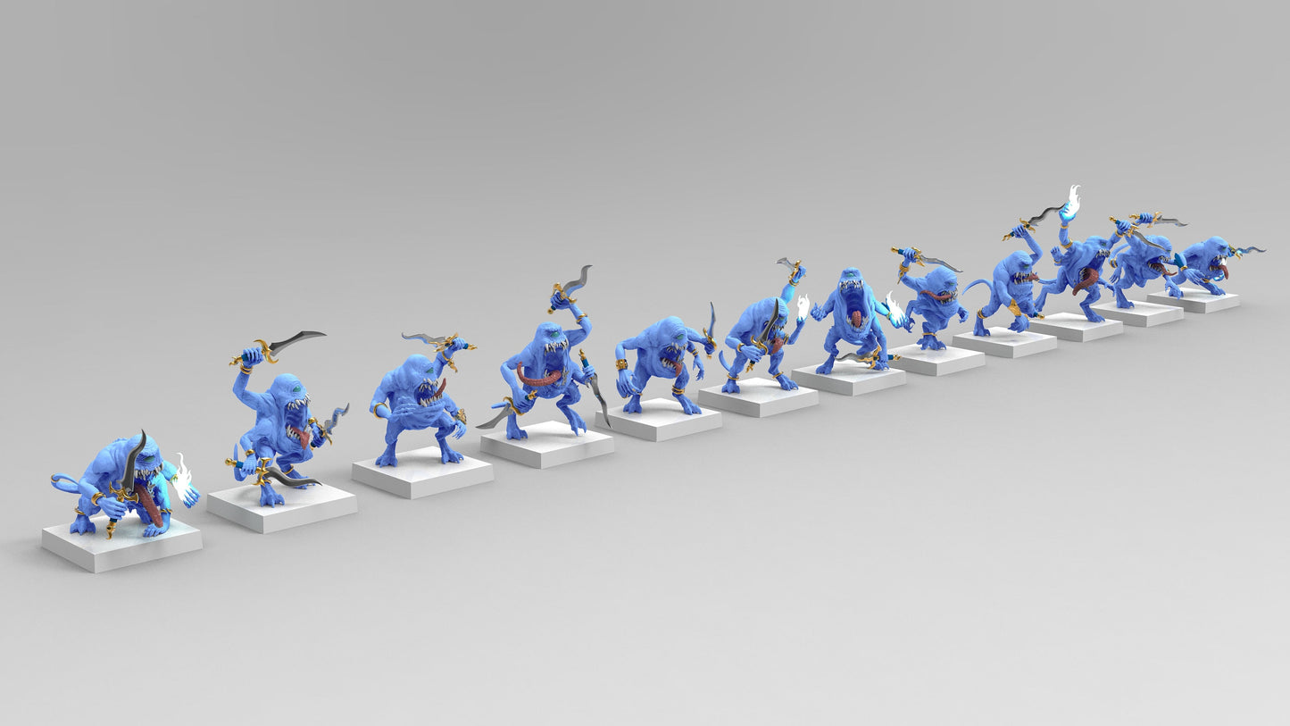 Blue Terrors of Change | Many Poses | Legion of Change | Resin 3D Printed | EmanG | Table Top Gaming