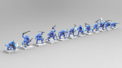 Blue Terrors of Change | Many Poses | Legion of Change | Resin 3D Printed | EmanG | Table Top Gaming