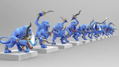 Blue Terrors of Change | Many Poses | Legion of Change | Resin 3D Printed | EmanG | Table Top Gaming