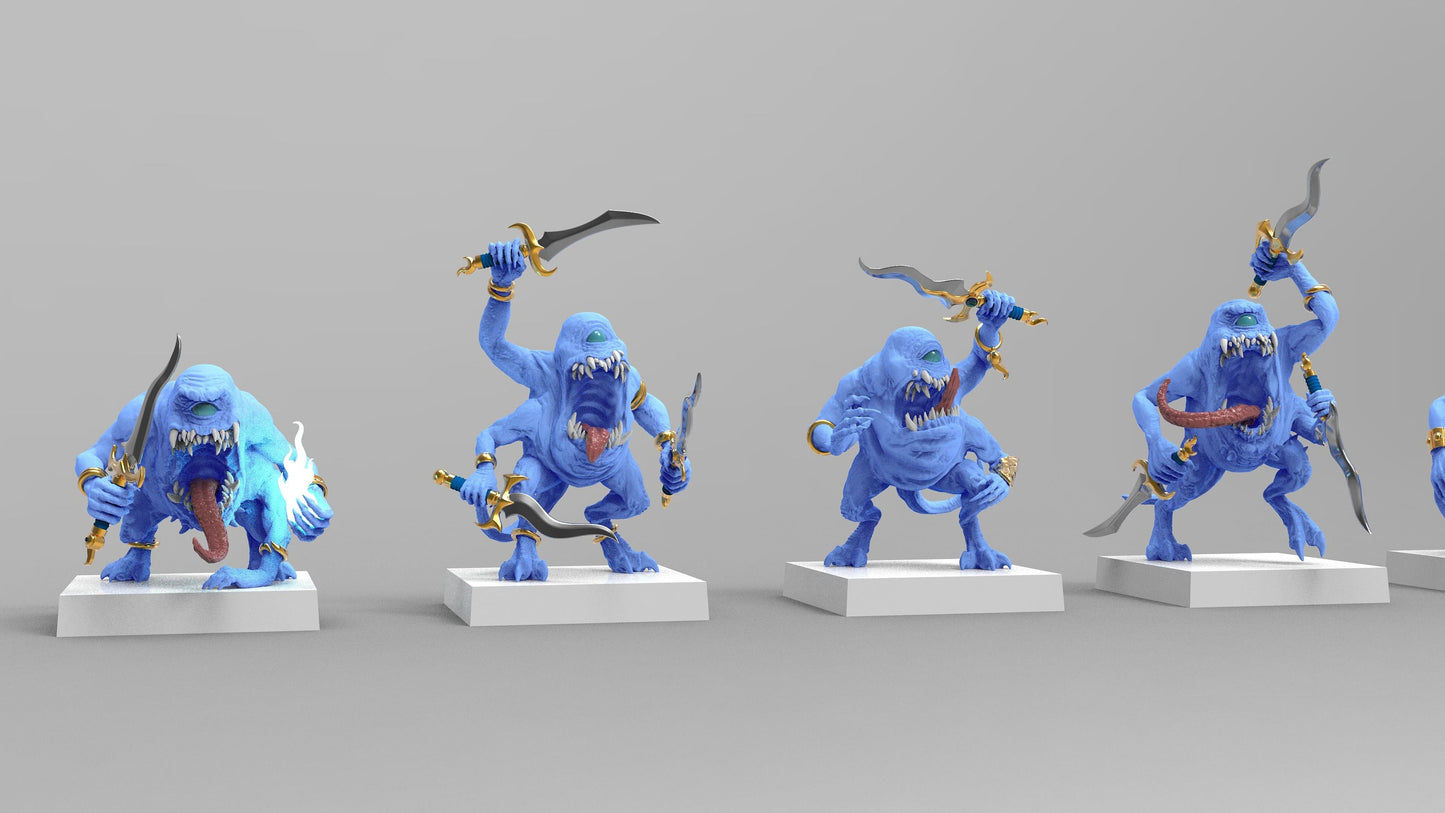 Blue Terrors of Change | Many Poses | Legion of Change | Resin 3D Printed | EmanG | Table Top Gaming