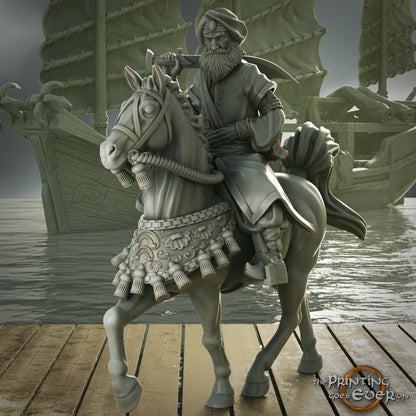 Pirate King | (Mounted of on Foot) Pirates of the Eastern Seas | Resin 3D Printed Miniatures | Table Top Gaming | RPG | D&D | MESBG