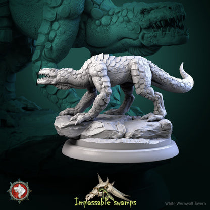Lizards | Impassable Swamps | Resin 3D Printed Miniature | White Werewolf Tavern | RPG | D&D | DnD