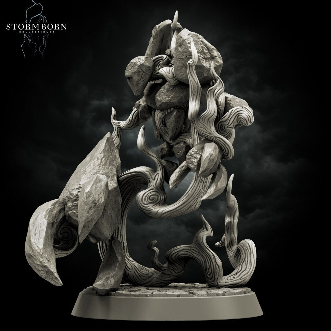 Earth Elemental of Dawn | Forces of Nature | 28mm - 120mm scale | Resin 3D Printed Miniature | RPG | DND | Stormborn Collectibles