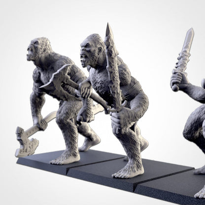 Yetis | Northern Ogres | Resin 3D Printed Miniature | Txarli Factory | RPG | D&D