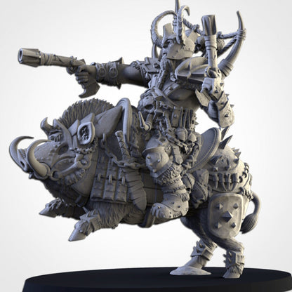 Mounted Ogre Khan | MANY weapon options | Northern Ogres | Resin 3D Printed Miniature | Txarli Factory | RPG | D&D