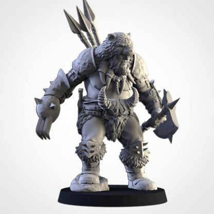 Ogre Hunter | MANY weapon options | Northern Ogres | Resin 3D Printed Miniature | Txarli Factory | RPG | D&D