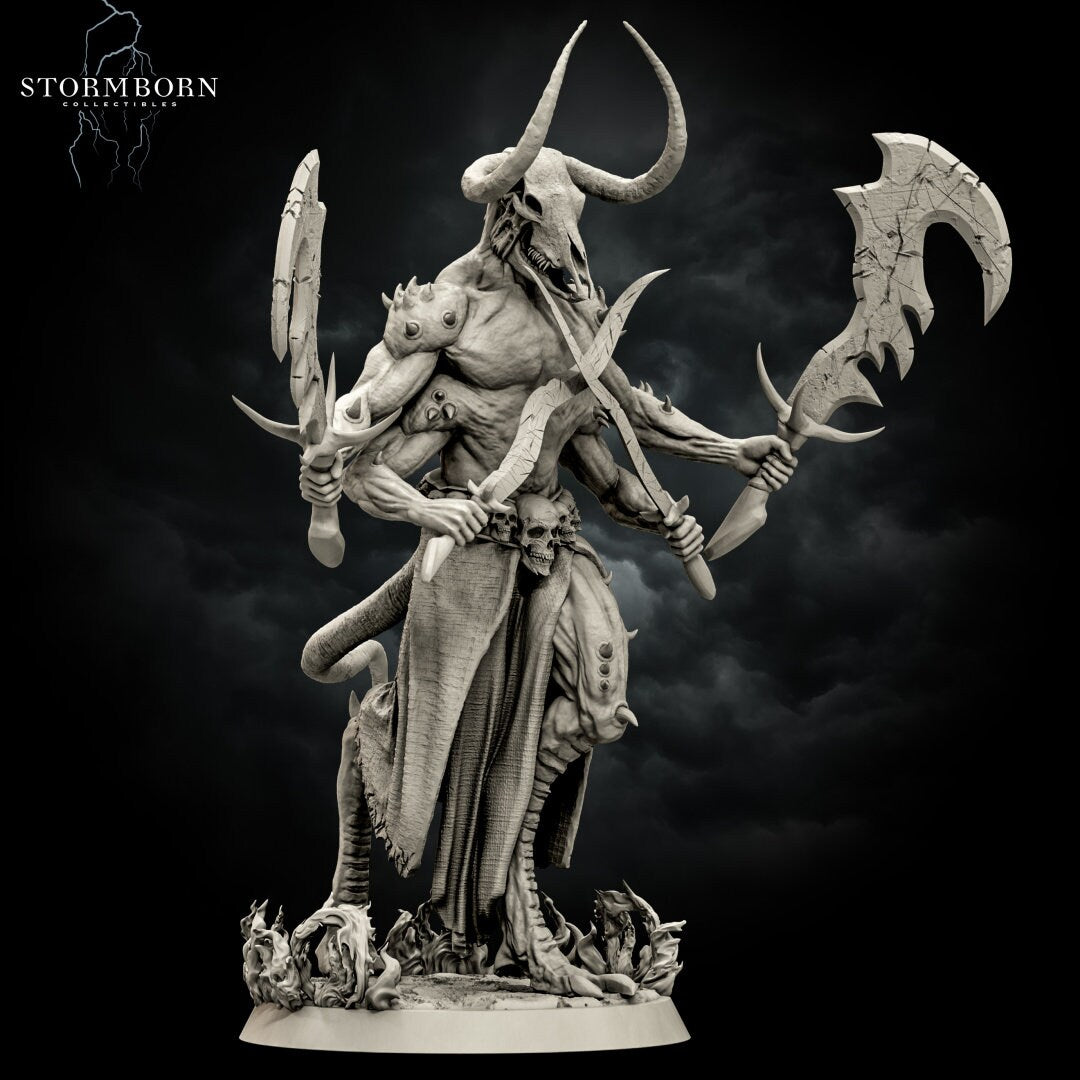 Moloch, The Soulless | Demon of Death | 28mm - 120mm scale | Resin 3D Printed Miniature | RPG | DND | Stormborn Collectibles