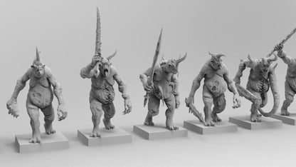 Diseased Fighters | Many Poses | Flesh Legion | Resin 3D Printed | EmanG | Table Top Gaming