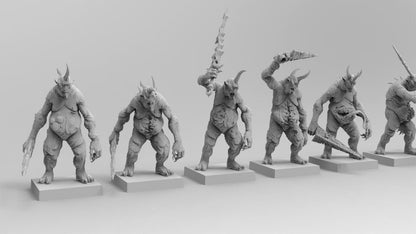 Diseased Fighters | Many Poses | Flesh Legion | Resin 3D Printed | EmanG | Table Top Gaming