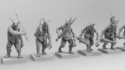 Diseased Fighters | Many Poses | Flesh Legion | Resin 3D Printed | EmanG | Table Top Gaming