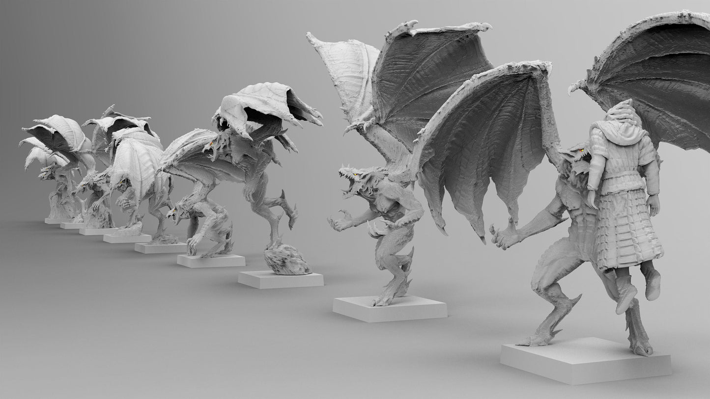 Flying Skirmishers | Many Poses | Resin 3D Printed | EmanG | Table Top Gaming