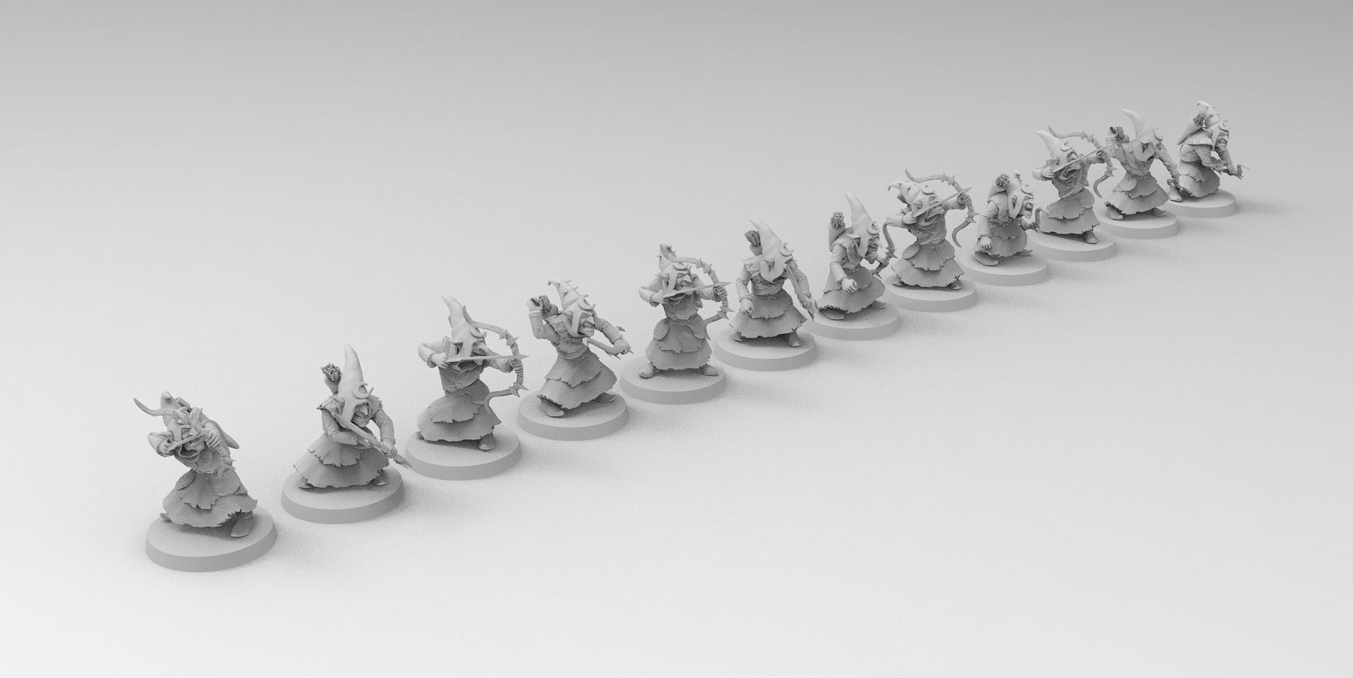 Night Shift Gobboz - Archers | Greenskins | Resin 3D Printed Miniatures | EmanG | Table Top Gaming | RPG | D&D | Pathfinder