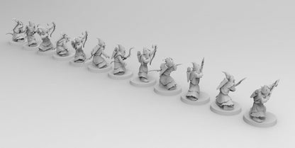 Night Shift Gobboz - Archers | Greenskins | Resin 3D Printed Miniatures | EmanG | Table Top Gaming | RPG | D&D | Pathfinder