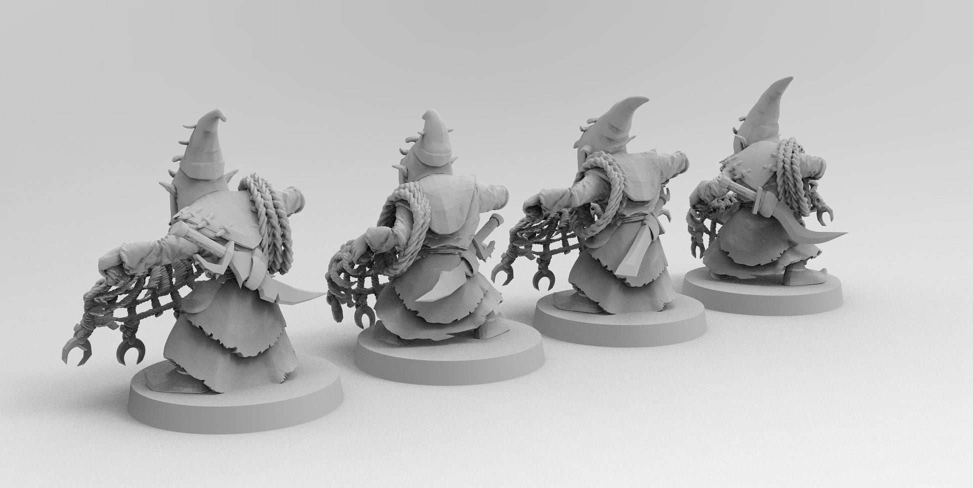 Night Shift Gobboz- Net Tossers | Greenskins | Resin 3D Printed Miniatures | EmanG | Table Top Gaming | RPG | D&D | Pathfinder