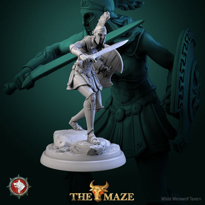 Amazons | The Maze | Resin 3D Printed Miniature | White Werewolf Tavern | RPG | D&D | DnD