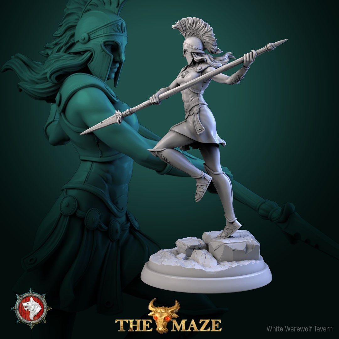 Amazons | The Maze | Resin 3D Printed Miniature | White Werewolf Tavern | RPG | D&D | DnD