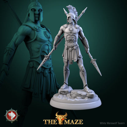 Hoplites | The Maze | Resin 3D Printed Miniature | White Werewolf Tavern | RPG | D&D | DnD