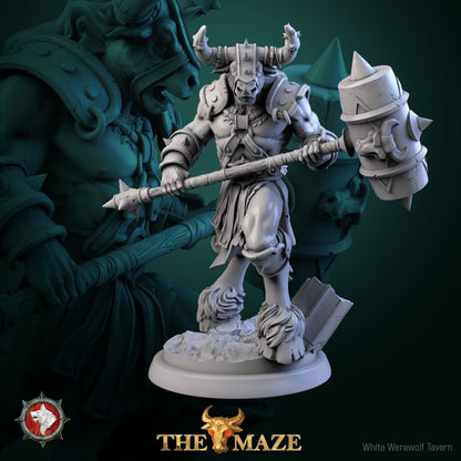 Beastman Chargers | The Maze | Resin 3D Printed Miniature | White Werewolf Tavern | RPG | D&D | DnD