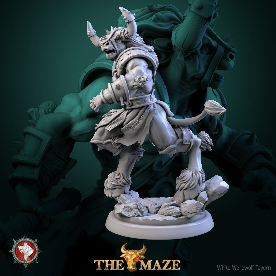 Beastman Chargers | The Maze | Resin 3D Printed Miniature | White Werewolf Tavern | RPG | D&D | DnD